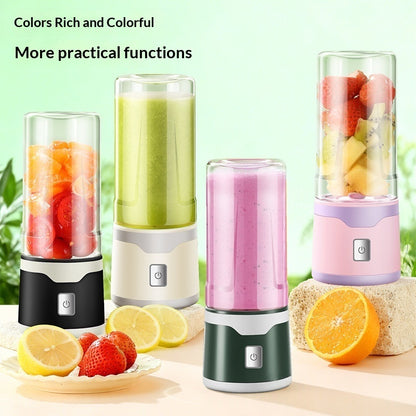 Multifunctional Rechargeable Electric USB Juicer Cup Double Cup Handheld Mixer Cup 500 ML Blending Juice Cup Outdoor